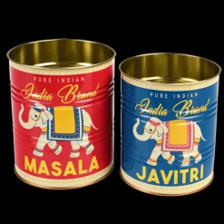 Medium storage tins (set of 2) - MASALA & JAVITRI