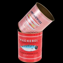 Medium storage tins (set of 2) - Fish MACKEREL & ANCHOVIES