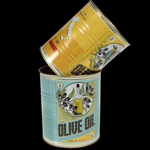 Medium storage tins (set of 2) - OLIVE OIL
