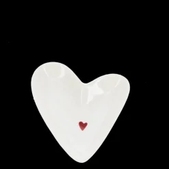 Mini glossy ceramic trinket dish - Heart
