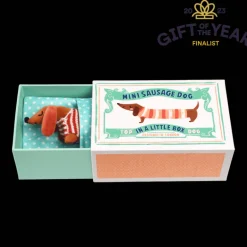 Mini sausage dog in a little box - Sausage Dog soft toy