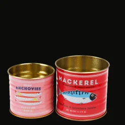 Mini storage tins (set of 2) - Fish MACKEREL & ANCHOVIES