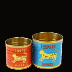 Mini storage tins (set of 2) - LEOPARD