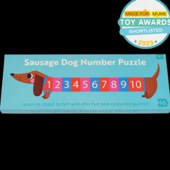 Number floor puzzle (16 pieces) - Sausage Dog