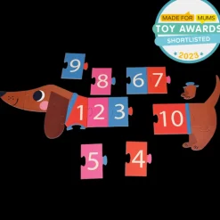 Number floor puzzle (16 pieces) - Sausage Dog