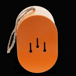 Oval bamboo fibre birdhouse - Orange