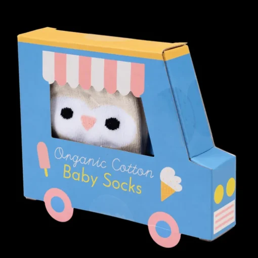 Pair of baby socks - Pink owl