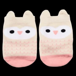 Pair of baby socks - Pink owl