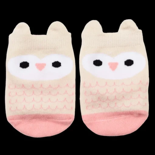 Pair of baby socks - Pink owl