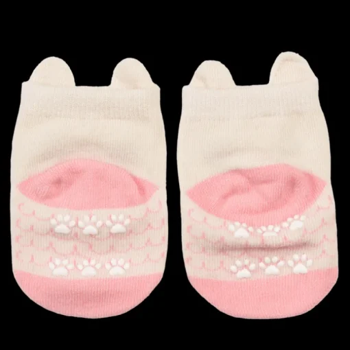 Pair of baby socks - Pink owl