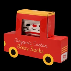 Pair of baby socks - Red cat