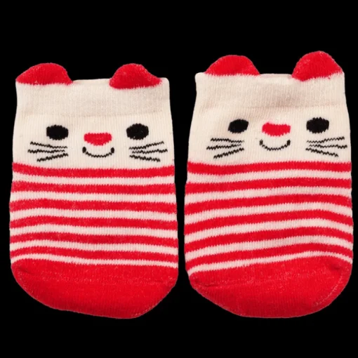 Pair of baby socks - Red cat