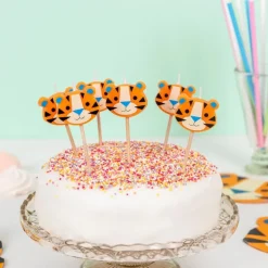 Party cake candles (set of 6) - Ziggy the Tiger