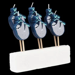 Party cake candles (set of 6) - Sydney the Sloth