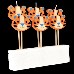 Party cake candles (set of 6) - Ziggy the Tiger