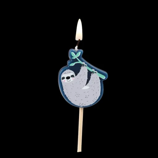 Party cake candles (set of 6) - Sydney the Sloth
