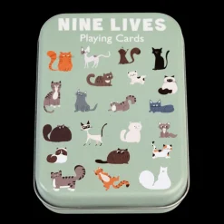 Playing cards in a tin - Nine Lives