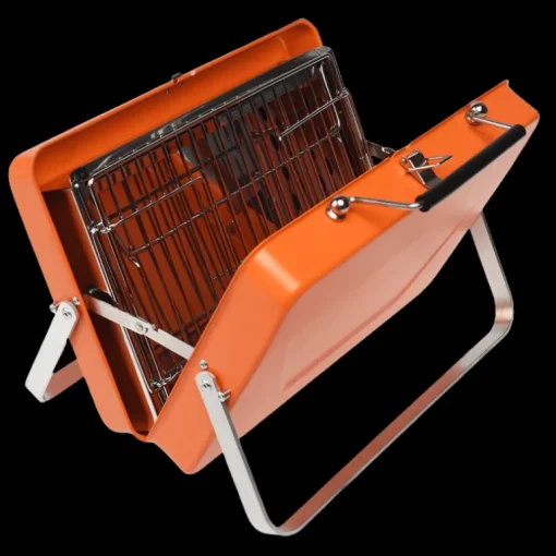 Portable suitcase BBQ - Burnt orange