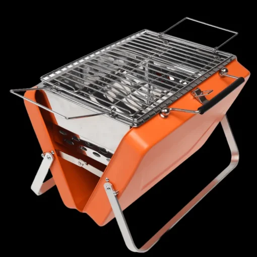 Portable suitcase BBQ - Burnt orange