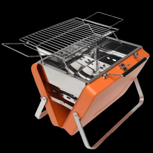 Portable suitcase BBQ - Burnt orange