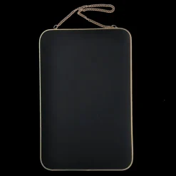 Rectangular hanging mirror (29cm x 19cm) - Gold tone
