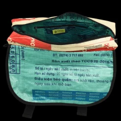 Recycled cement bag courier satchel