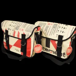 Recycled cement bag courier satchel