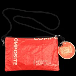 Recycled cement bag travel pouch