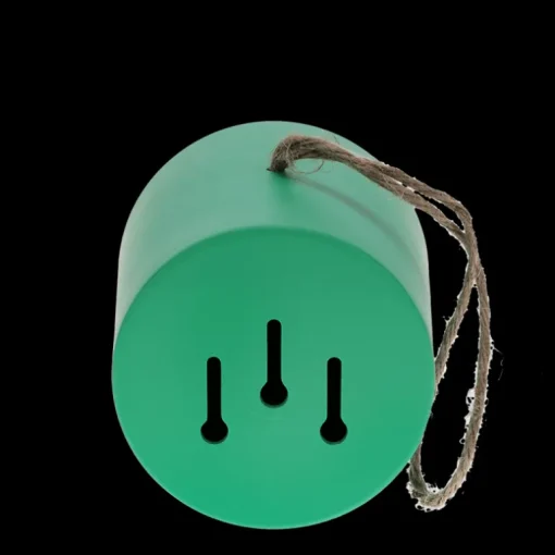 Round bamboo fibre birdhouse - Green