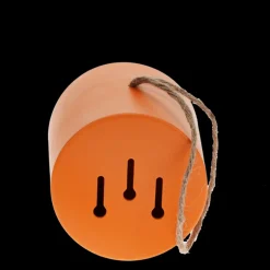 Round bamboo fibre birdhouse - Orange