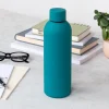 Rubber coated steel bottle 500ml - Petrol blue