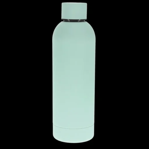 Rubber coated steel bottle 500ml - Eggshell blue