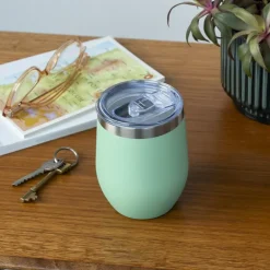 Rubber coated travel cup 350ml - Mint green