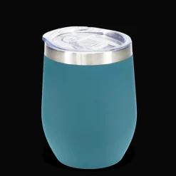 Rubber coated travel cup 350ml - Petrol blue