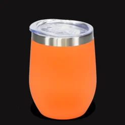 Rubber coated travel cup 350ml - Orange