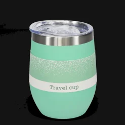 Rubber coated travel cup 350ml - Mint green
