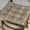 Seat pad cushion (37x37cm) - Brown lily