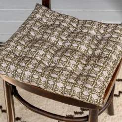 Seat pad cushion (37x37cm) - Brown lily