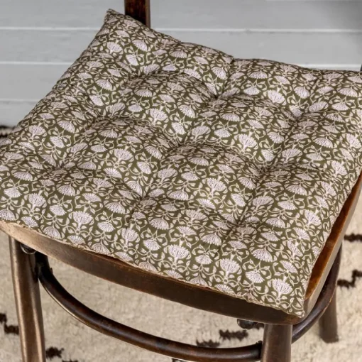 Seat pad cushion (37x37cm) - Brown lily