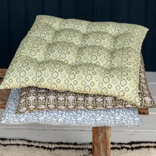 Seat pad cushion (37x37cm) - Grey leaf