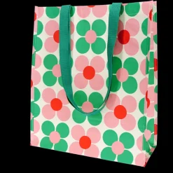 Shopping bag - Daisy pink and green