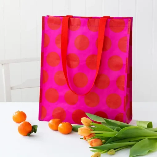 Shopping bag - Spotlight red on pink