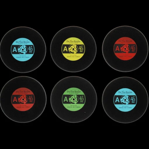 Silicone coasters (set of 6) - Vinyl record