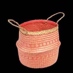 Small seagrass belly basket - Coral