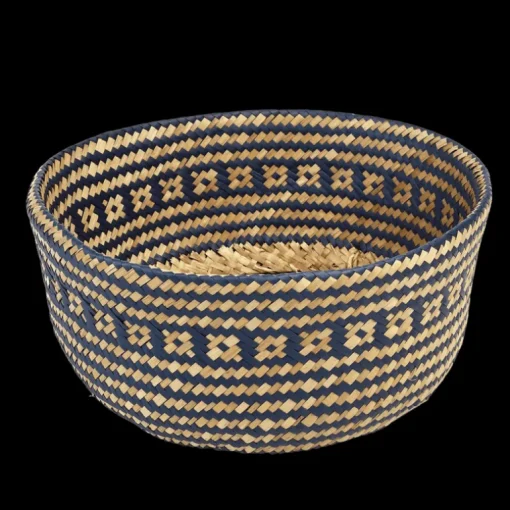 Small seagrass belly basket - Navy blue