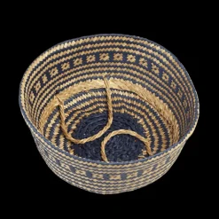 Small seagrass belly basket - Navy blue