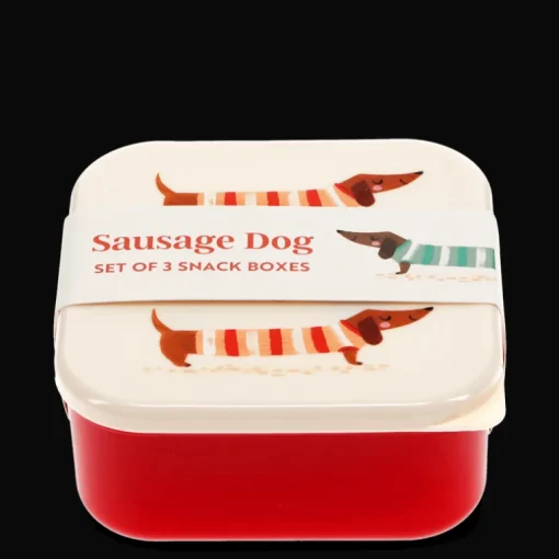 Snack boxes (set of 3) - Sausage Dog