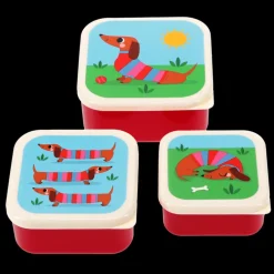 Snack boxes (set of 3) - Sunny Sausage Dog