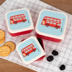 Snack boxes (set of 3) - TfL Routemaster Bus