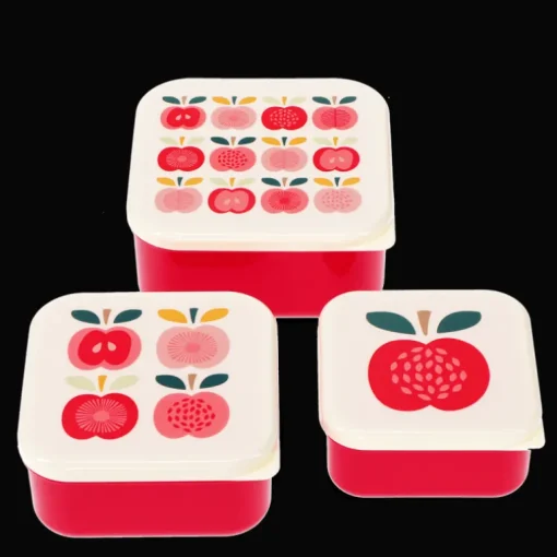 Snack boxes (set of 3) - Vintage Apple